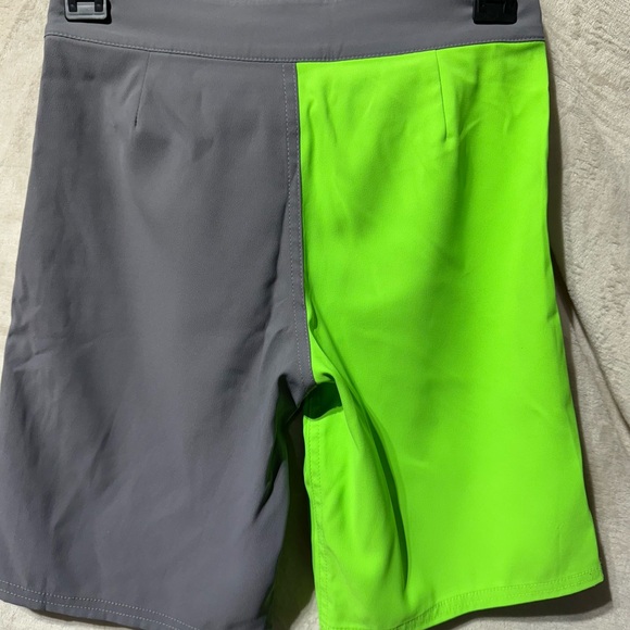 Under Armour Boy Green and Gray Swim Shorts - Picture 2 of 2